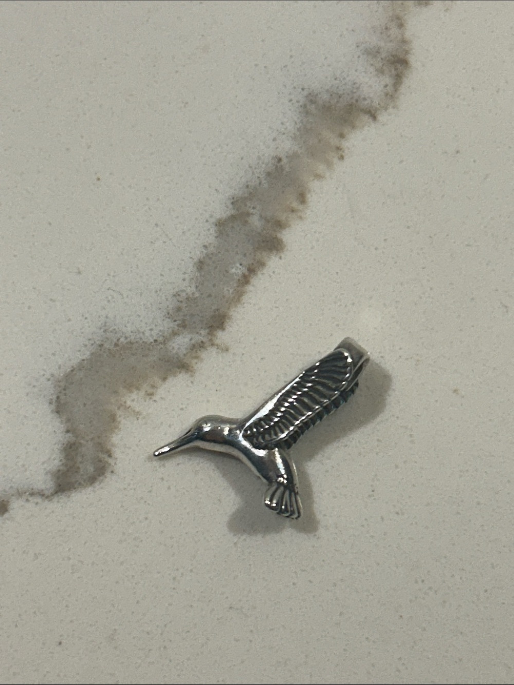 Sterling Silver Hummingbird Bird Charm Pendant